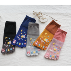 여성 발가락양말 5켤레 세트 | 순면 데일리 편안한 착용감