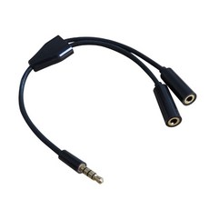 이어폰 Y잭 분배기2개, Y잭블랙2개 01281WT