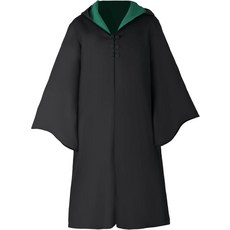 IMiibel Wizard Robe with Hooded Black Wizard Cloak Costume for Adult and Teens Halloween Costume, Green