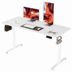 Ergomaker 모션데스크 전동 높낮이 조절 스탠딩 이동식 책상 공부 사무용 스탠드 테이블 1400, 화이트