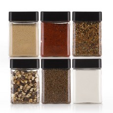 비프로젝트 사각 미니 양념통 300ml(블랙) 6P, 6개