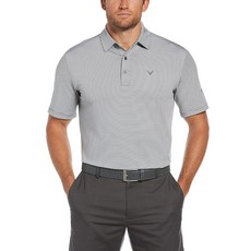 Callaway 남성용 파인 라인 스트라이프 반소매 골프 폴로 셔츠