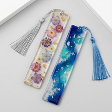 리브온 책갈피 만들기 DIY 실리콘 몰드 대형 5개입, 반투명