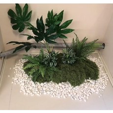 인조 대나무 벽장식 카페 인테리어