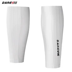 DAREVIE AERO 사이클링 송아지 슬리브 바람 저항 감소 레이스 레벨 워머 공기 역학 고속, 01 White, 01 Asian-S