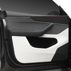 루젠 테슬라 모델 Y 주니퍼 도어커버 가죽 4P 풀세트, 테슬라Y 화이트