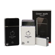 1+1 KEMEI USB 충전식 휴대용 전기면도기, 화이트+블랙 (2개)