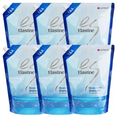 엘라스틴 모이스처라이징 대용량 리필팩 샴푸 2100ml 6개, 2.1L