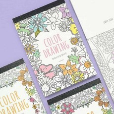 엽서북 생일카드 컬러드로잉 빈티지엽서 75444pc 1(PC)