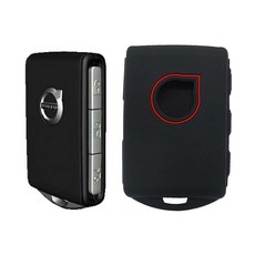 제이오스토어 볼보 스마트키 실리콘 케이스 5색 키링 심플 관리용품 키홀더, 화이트