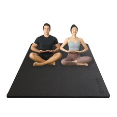 유렌 TPE 대형 홈트매트 130x200cm 요가매트 15MM 운동매트, 1개, 블랙