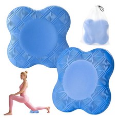 루무카 2팩 요가 무릎 패드 매트 세트 - 무릎 팔꿈치 손목 머리용 엑스트라 두꺼운 폼 쿠션 여성 남성용 필수품 미끄럼 방지 필라테스 명상 바닥 운동