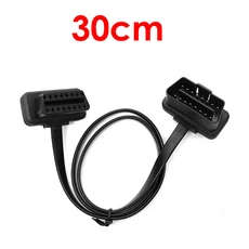 30/60/100CM 플랫 + 얇은 국수 16 핀 소켓 OBD 16Pin 남성 여성 자동차 스캐너 확장 케이블 8 코어 커넥터, 03 30CM