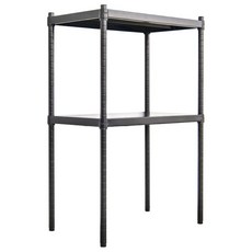 dayneeds 日需百備 極致工藝 烤漆二層架 展示架 儲藏架 收納層架 層架 鐵架, 黑色, 2層