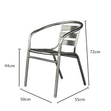 야외테이블 의자 알루미늄의자 정원 테이블의자 경량의자 사각 합금 야외, A. 스테인리스 스틸