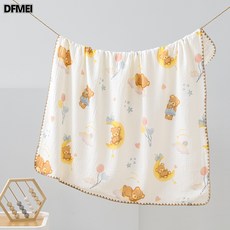 DFMEI 包被嬰兒包單a類純棉豆豆毯抱被新生兒包巾柔軟吸水寶寶浴巾春夏, 晚安小熊