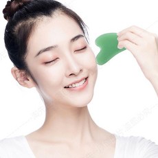 玉石刮痧板面部全身通用臉部頸椎刮痧儀美容院同款經絡刷瘦臉神器, 1個, 厚度5MM心形刮痧板