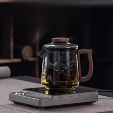 다도용 하이라이트 전기 호두나무 금속회색-슬림