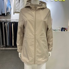 엘르골프 [2001안양점] 허리라인 플리츠 포인트 중기장 홑겹 점퍼 (후드일체형)