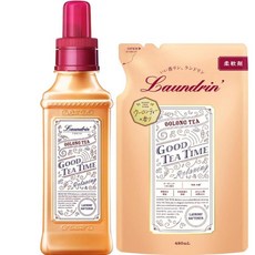 일본 란도린 섬유유연제 우롱티 우롱차향 본체 600ml+ 리필 480ml