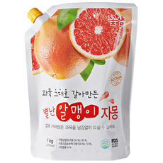 꽃샘 별난 알맹이 자몽 / 차음료 액상 과일청, 1kg, 1개