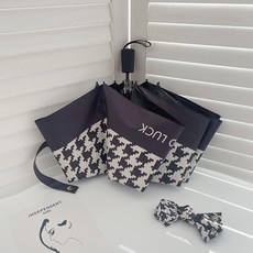 千鳥格三折手動晴雨兩用傘