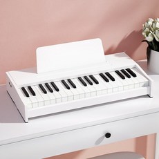 미니피아노 원목 교구 피아노 장난감 악기 놀이 선물 소형 건반 피아노드럼, 8. 화이트 37키, 1개