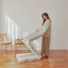 스너그홈 소프트 3단 접이식 천연라텍스 매트리스 토퍼 7.5cm MS