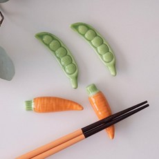 야채 도자기 젓가락 수저받침 숟가락 테이블소품, 1개, 당근