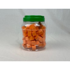 2公分 EVA 泡棉骰子 100入 台灣製造 兒童安全無毒 團體遊戲 數學教具, 橘色空白方塊100入（罐裝）, 1個