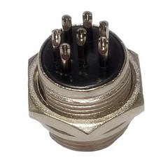 16mm 7핀(수) 항공잭 써큘러 잭 커넥터 항공단자 플러그 케이블, 1개