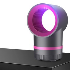 USB充電式 智能光觸媒吸入式捕蚊燈 360°誘捕無毒安全, 時尚黑