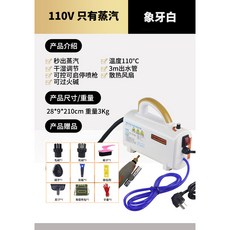 110V高溫蒸汽清潔機 - 家電清洗器 空調/油煙機/熱水器專用 高壓脈衝水槍 台灣電壓 冷熱水模式 底部散熱, 珍珠白110v電壓