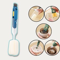 에이라홈 5in1 멀티 텀블러 세척솔 실리콘 브러쉬, 1개, Blue