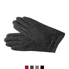 여성 모직 리본 포인트 겨울장갑