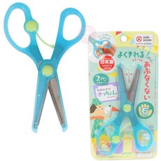 日本 KUTSUWA 兒童安全剪刀 幼兒學習剪刀 右手 剪紙 文具 安全剪刀 MiDeer 兒童多功能省力剪刀 STAD, 1個