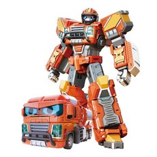 Metal cardbot 疾速戰卡隊 熔岩泰坦 金屬卡牌戰鬥機器人 兒童益智玩具, 1個, 橙色