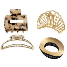 SOOSDA 法國別針大理石紋豹金屬框髮夾