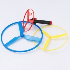 3종 프로펠러 날리기 헬리콥터 장난감 줄 당기기 야외활동놀이, 1개