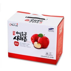[HACCP인증] 대흥농원 밀양 얼음골 사과즙(100%) 120ml * 50팩, 100개