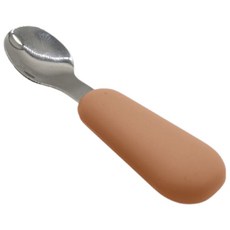 專業兒童學習湯匙 (副食品/兒童餐具), 焦糖橘,湯匙, 湯匙