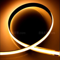 DC24V COB 네온플렉스 비방수 5미터 8x2mm LED 줄조명 논네온 스트립조명, 전구색(3000K)