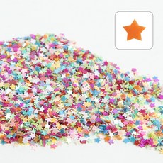 뮤즈 대용량 스팡클 미니 별 100g / 비즈 네일 슬라임 공예재료 파츠장식 만들기재료, 1개, 혼합색상