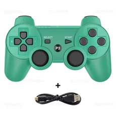 무선 지원 PS3 Controle 액세서리 용 PlayStation 조이스틱 SONY 게임 패드 Bluetooth PC 컨트롤러, 05 Green