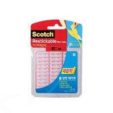 더초이스토어 재접착 투명 양면테이프 (12.7mm x 12.7mm 72개입) 사무실사무용품