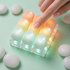 키키큐브 LED 감성 키캡 키링 딸깍이 9구, 1개, 조약돌