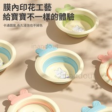 可愛兔子造型寶寶洗腳盆，摺疊便攜兒童洗腳盆，安全材質防滑設計, 1個, S395-藍