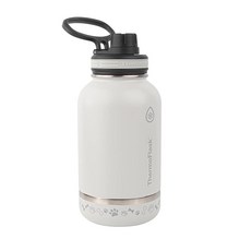 Thermoflask 2-in-1 강아지 공유 물병 - 스테인리스 스틸 단열 물병 - 내장 워터 볼 및 이중벽 단열 기능 - 최대 24시간 동안 물을 시원하게 유지 - 946