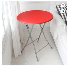 오에이데스크 원형 입식테이블 소, RED