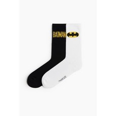 국내백화점 H&M 가디건 브랜드관 양말 2켤레 세트 블랙/배트맨 1293189014 커플 사무실 (BK파우치 증정)